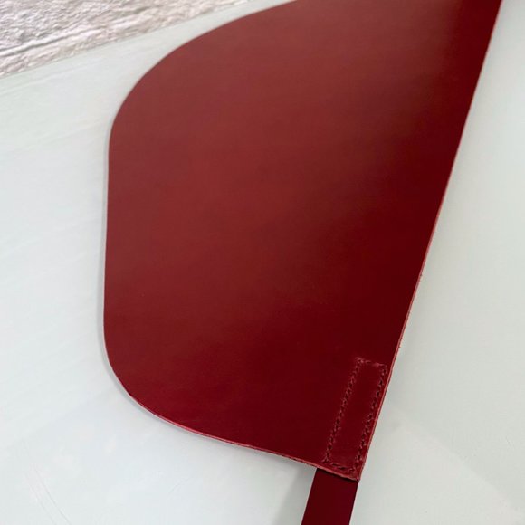 Dehanche Inspired Italian Vachetta Leather Corset Belt with Tie Straps in Red - Picture 15 of 16